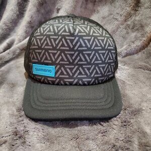 Shimano Black Fishing Hat Snap Back 50% Cotton 50% Nylon NWOT